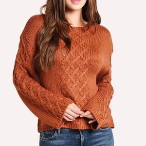 NEW BB DAKOTA cable knit sweater XS